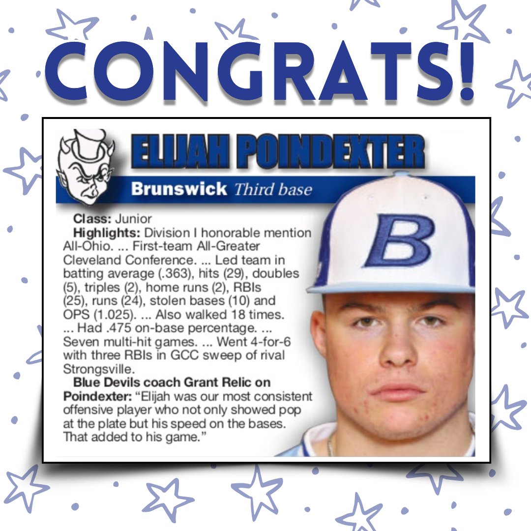 BrunswickCitySchools (@brunswickcsd) on Twitter photo Congrats to <a href="/Bwickbaseball/">Brunswick Baseball</a> student-athletes Connor Adams and Elijah Poindexter on earning 1st Team All-Gazette Honors in baseball, and Kayden Draiss and Nick Wojtala for earning an Honorable Mention! Check out today’s <a href="/MedinaGazette/">The Gazette</a> for more info. #BrunswickPRIDE #GoBigBlue Congrats to <a href="/Bwickbaseball/">Brunswick Baseball</a> student-athletes Connor Adams and Elijah Poindexter on earning 1st Team All-Gazette Honors in baseball, and Kayden Draiss and Nick Wojtala for earning an Honorable Mention! Check out today’s <a href="/MedinaGazette/">The Gazette</a> for more info. #BrunswickPRIDE #GoBigBlue