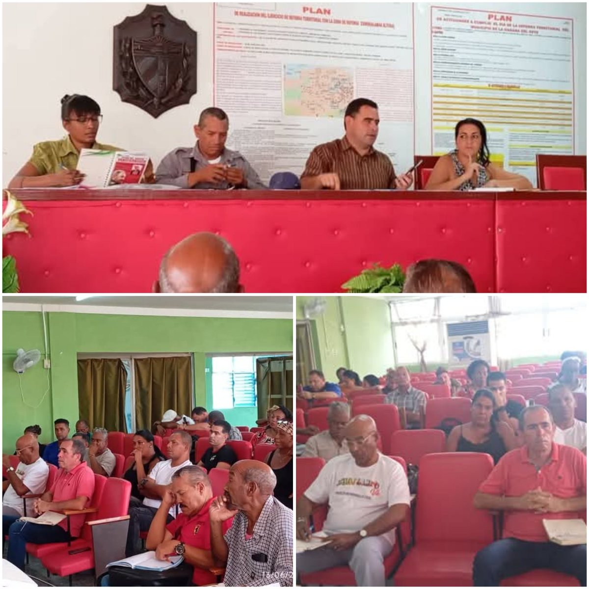 JuanRoland44493's tweet photo. Participamos en el Consejo de Defensa municipal, dirigido por el compañero @MaikelPrezVald1.    Se orientaron y evaluaron las acciones para el ejercicio defensivo territorial el próximo día 28 de junio.
#LaHabanaViveEnMí 
#LaHabanaDelEste https://t.co/M2r5OjfLsB