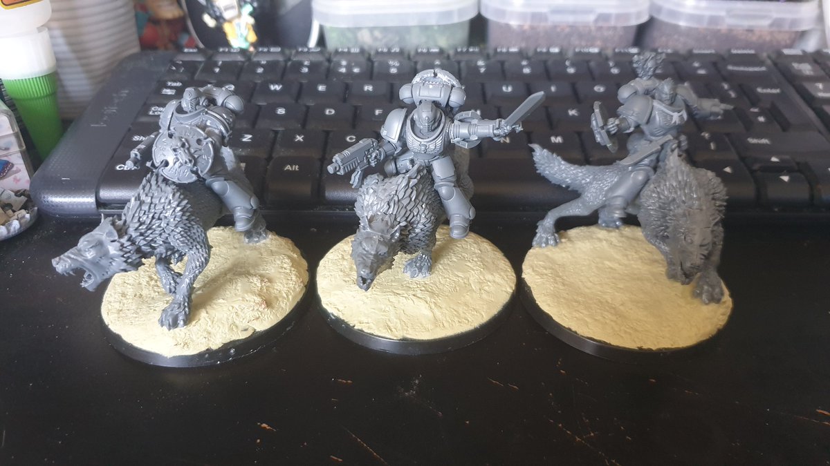 HaphazardMethod's tweet photo. Built some primaris Thunderwolf Cavalry for my new army https://t.co/hkDjLWDzAA