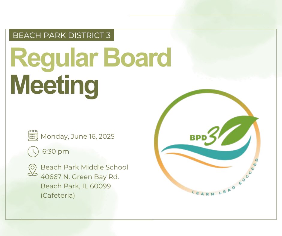 Board of Education Meeting on Monday, June 16, 2025, at 6:30 pm. Agenda: bit.ly/3SQ0GZK
