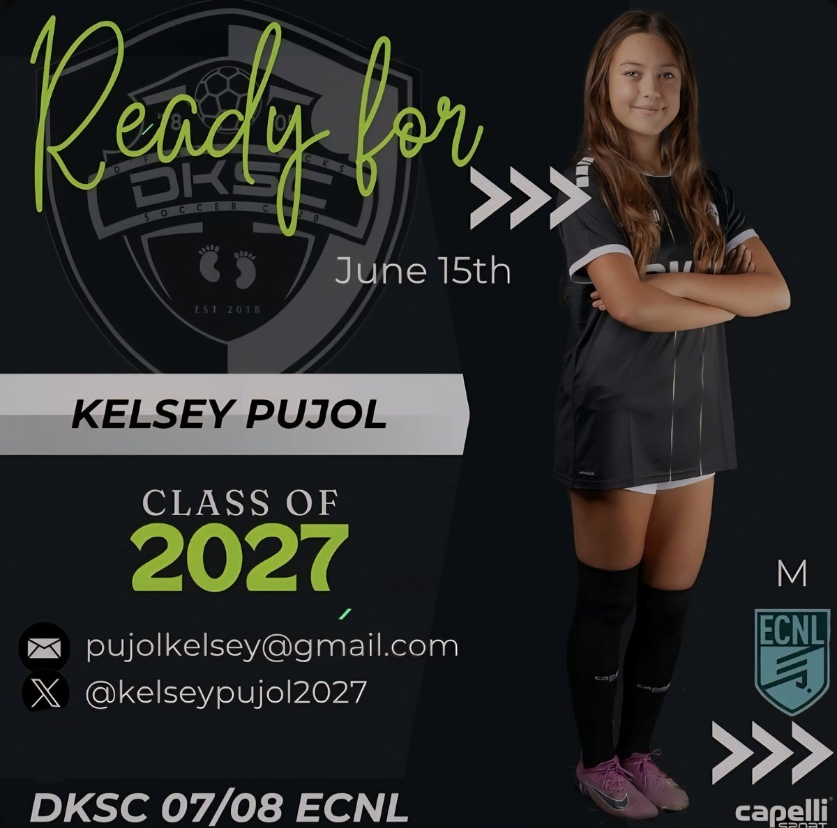 Kelsey Pujol (@kelseypujol2027) on Twitter photo Looking forward to June 15th!!
Highlights Below.
Hope to hear from you!!!!
<a href="/ImYouthSoccer/">ECNL/GA/Recruiting/College Soccer</a>
<a href="/dksc_08_ECNL/">DKSC 07/08g ECNL</a>
<a href="/PrepSoccerTX/">Prep Soccer Texas</a>
<a href="/JorgeHervert8/">Jorge Hervert</a>
youtu.be/TCkTA0gyeJo?fe… Looking forward to June 15th!!
Highlights Below.
Hope to hear from you!!!!
<a href="/ImYouthSoccer/">ECNL/GA/Recruiting/College Soccer</a>
<a href="/dksc_08_ECNL/">DKSC 07/08g ECNL</a>
<a href="/PrepSoccerTX/">Prep Soccer Texas</a>
<a href="/JorgeHervert8/">Jorge Hervert</a>
youtu.be/TCkTA0gyeJo?fe…
