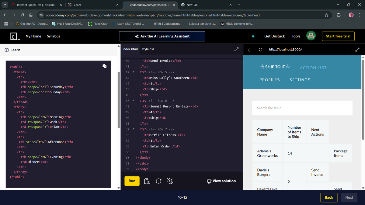 iambabasegs's tweet image. Day 2 of learning coding. Learnt how to create a table today, wasn't much of a buzz. Just some basics to maneuver. Step by step I will get there. Walk with me on my journey to Web Development. #Coding #WebDevelopment #codeacademy