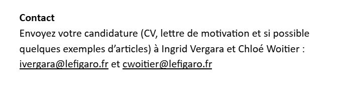 [#ALTERNANCE]  Le Figaro Tech et Médias cherche son ou sa nouvelle alternante, pour un ou deux ans ! Etudiants en journalisme, à vos candidatures si vous êtes intéressés par nos thématiques, traitées sous un angle économique mais aussi sociétal