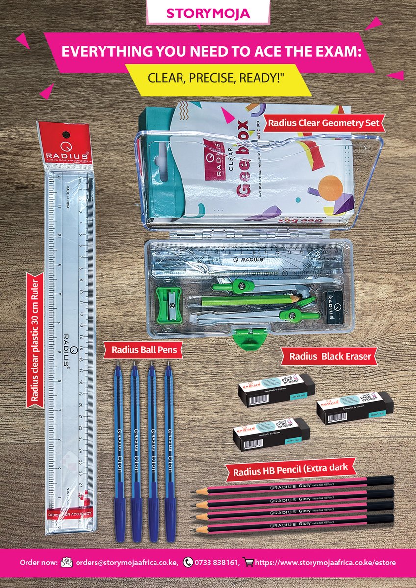 Teachers, give your candidates the exam edge!
The Radius Exam Pack , is your go-to for KPSEA, KJSEA &amp; KCSE success.
Perfect for Grade 6, 9 &amp; Form 4.
Endorsed by educators. Trusted by learners.
Prepared minds = confident results.
#RadiusExamPack #KCSE2025 #KPSEA2025 #KJSEA2025