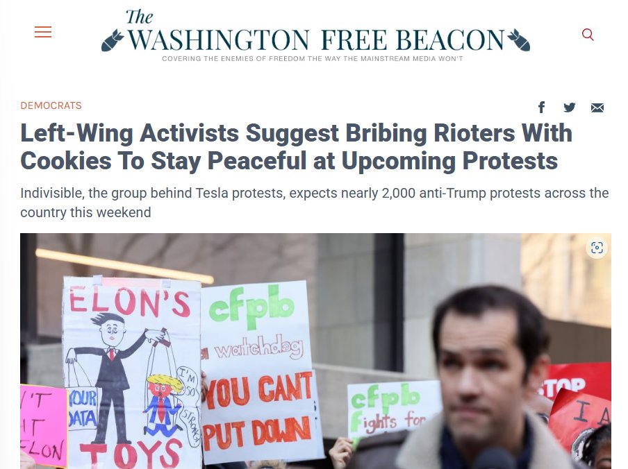NEW: Left-wing dark money groups are concerned that "actors of concern" from their own side will try to incite violence during their nationwide "No Kings" protests this weekend.

But don't worry, because they have a plan to keep the peace...

(1/4)
