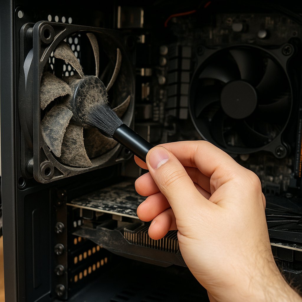 yashkite's tweet photo. Is your PC overheating? 🔥 Clean your fans &amp; vents — dust can raise temps by 20°C! Keep it cool for peak performance. #TechSupport #PCMasterRace https://t.co/BcvzL1rdqx
