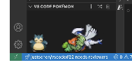ducky_coding's tweet photo. @code I like how the videos have the pokemons extension running lol https://t.co/bvvZ3vxkw5