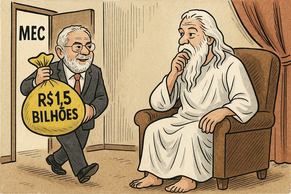 VitorBeux's tweet photo. Lula disse: “Deus deixou o sertão sem água porque sabia que EU ia trazer”. 

Eu só espero que Deus não esteja esperando que ele invista em educação e merenda... Te explico o porquê 👉 https://t.co/wKv3okZRiB