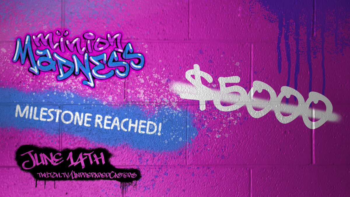 Unprepared Casters (@unprepcasters) on Twitter photo You did it!!! You freed <a href="/GusRachels/">Gus Rachels</a> by reaching out first milestone of $5,000 raised for <a href="/TransLifeline/">Trans Lifeline</a> !!! We’re 24 hours out from the start of Minion Madness on our twitch channel. Use the link in our bio to keep the donation momentum going. You did it!!! You freed <a href="/GusRachels/">Gus Rachels</a> by reaching out first milestone of $5,000 raised for <a href="/TransLifeline/">Trans Lifeline</a> !!! We’re 24 hours out from the start of Minion Madness on our twitch channel. Use the link in our bio to keep the donation momentum going.