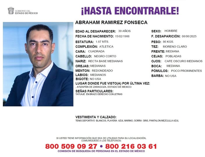 COBUPEM's tweet photo. Solicitamos de tu apoyo en difusión para dar pronta localización a Abraham Ramirez Fonseca, comunícate a los teléfonos de COBUPEM 800 216 0361, 800 509 0927. #TodosEnLaBúsqueda https://t.co/SpF7EeaFxO