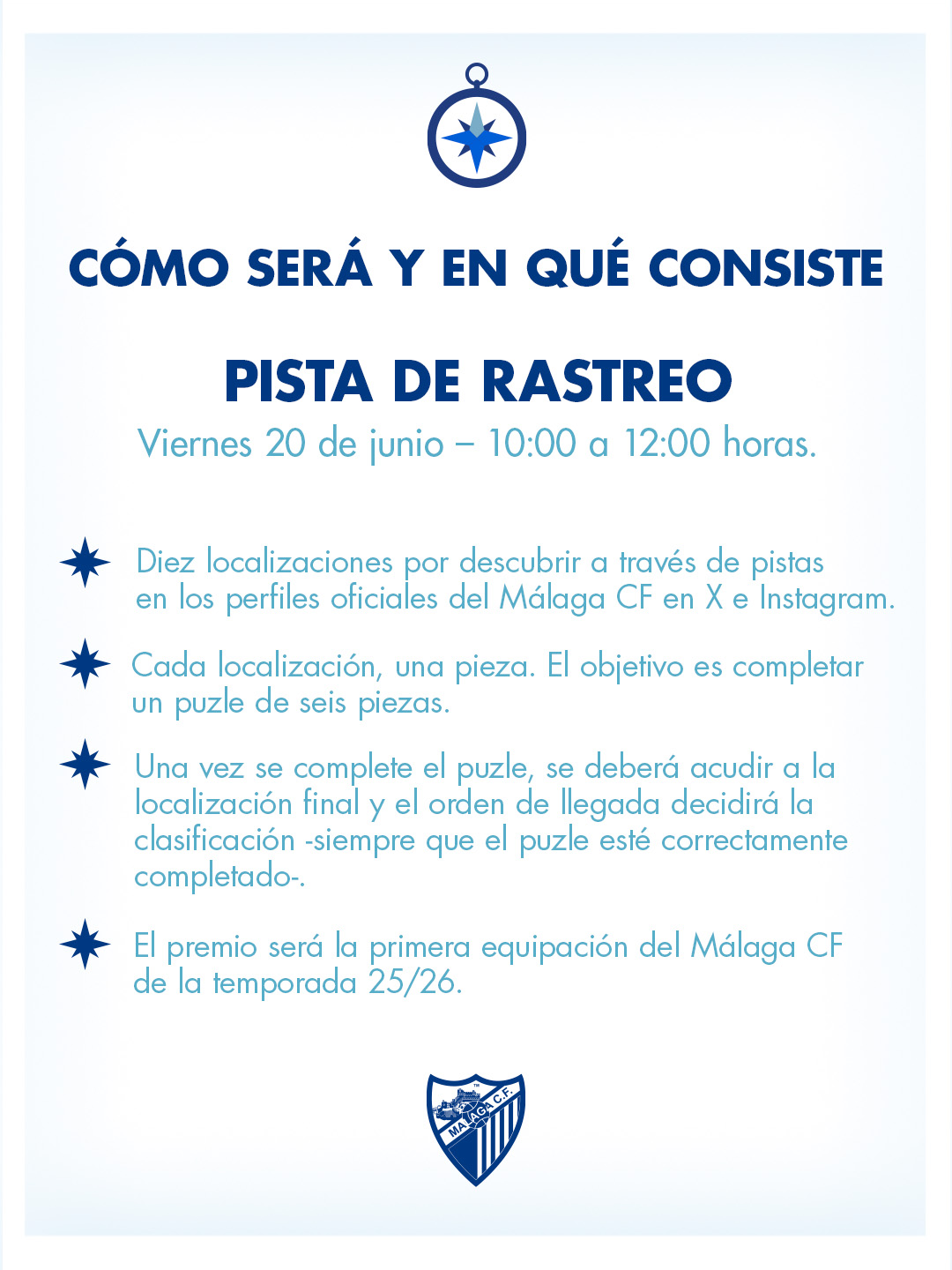Los detalles de la yincana del Málaga para conocer la nueva camiseta.