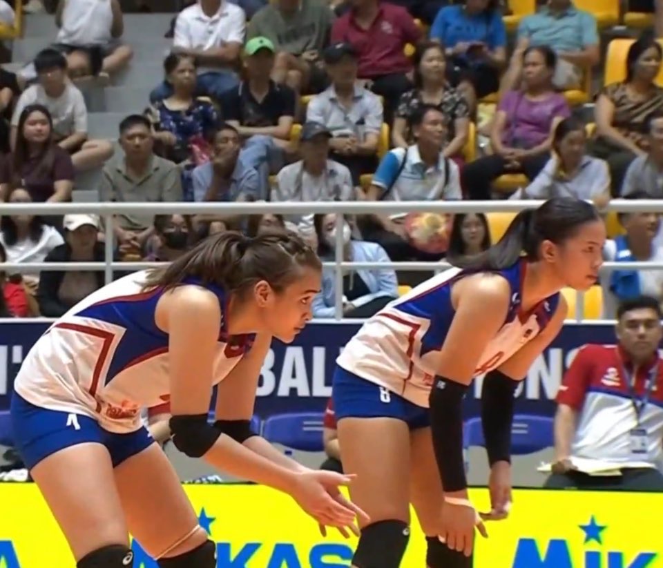 geechives's tweet photo. eya laure and bella belen. that’s the tweet. 

#AVCNationsCup2025 https://t.co/nbf1oVVzse