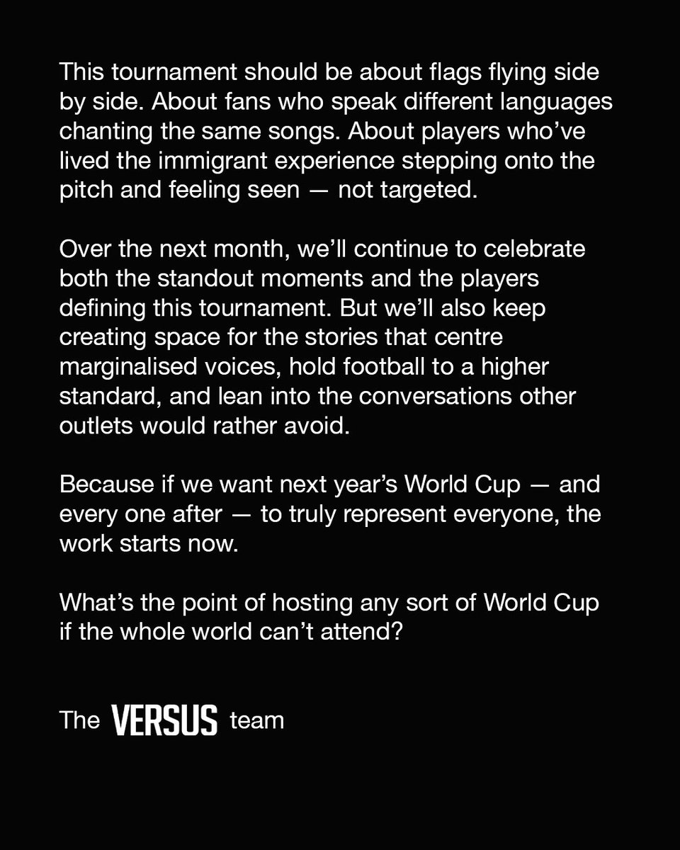 A message from the VERSUS team.