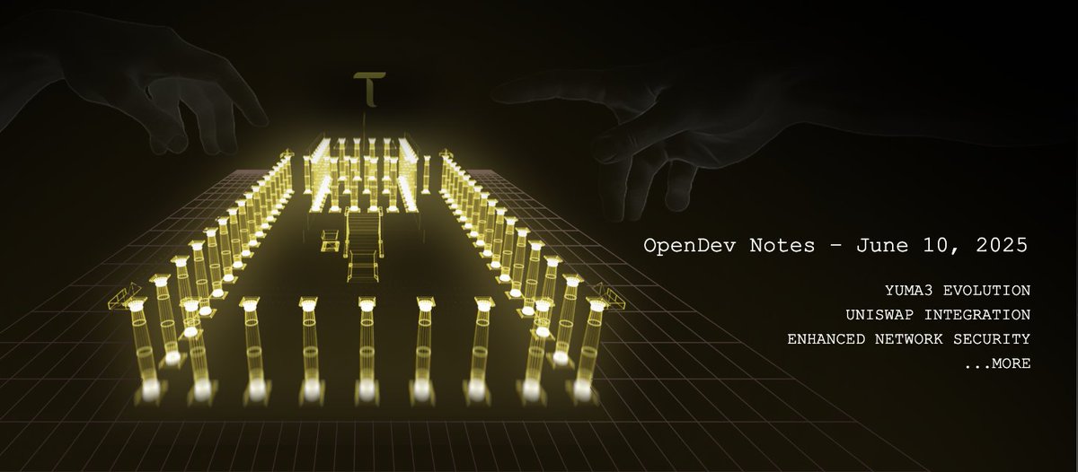 0/🧵 Weekly OpenDev Chronicle📋 

This week's development updates from the June 10, 2025 OpenDev community call—Yuma3 stabilization, Uniswap V3 integration progress, enhanced network security measures, and community contribution opportunities. 🔥