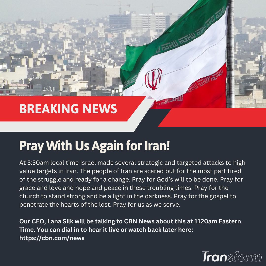 PRAY FOR IRAN!
At 3:30am local time, Israel launched targeted strikes on key sites in Iran. The people are scared, weary and ready for change. Pray for peace, courage for the Church, and for the Gospel to move powerfully.
📺 Watch: cbn.com/news 
#Iran #Pray