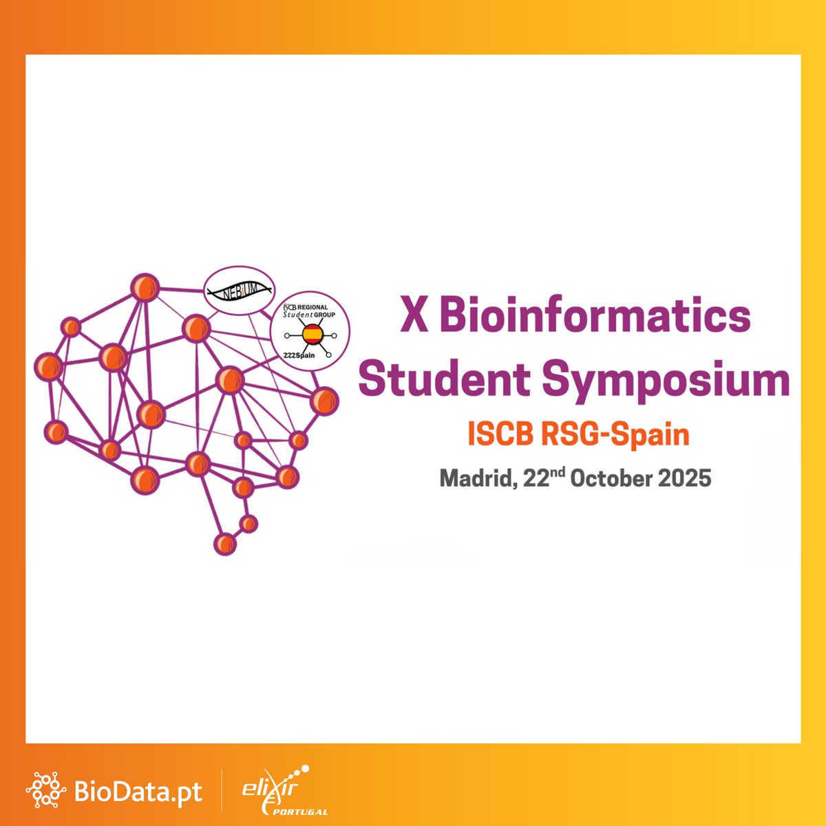 🎓 JBI2025 Students' Symposium — Call for Abstracts!
🗓️ Oct 22 | Madrid
Organised by ISCB RSG-Spain &amp; NEBiUM Portugal, this is a great chance for MSc, PhD &amp; early-career researchers to present their work!
📝 Submit by July 14: jbi2025.cnb.csic.es/students-sympo…