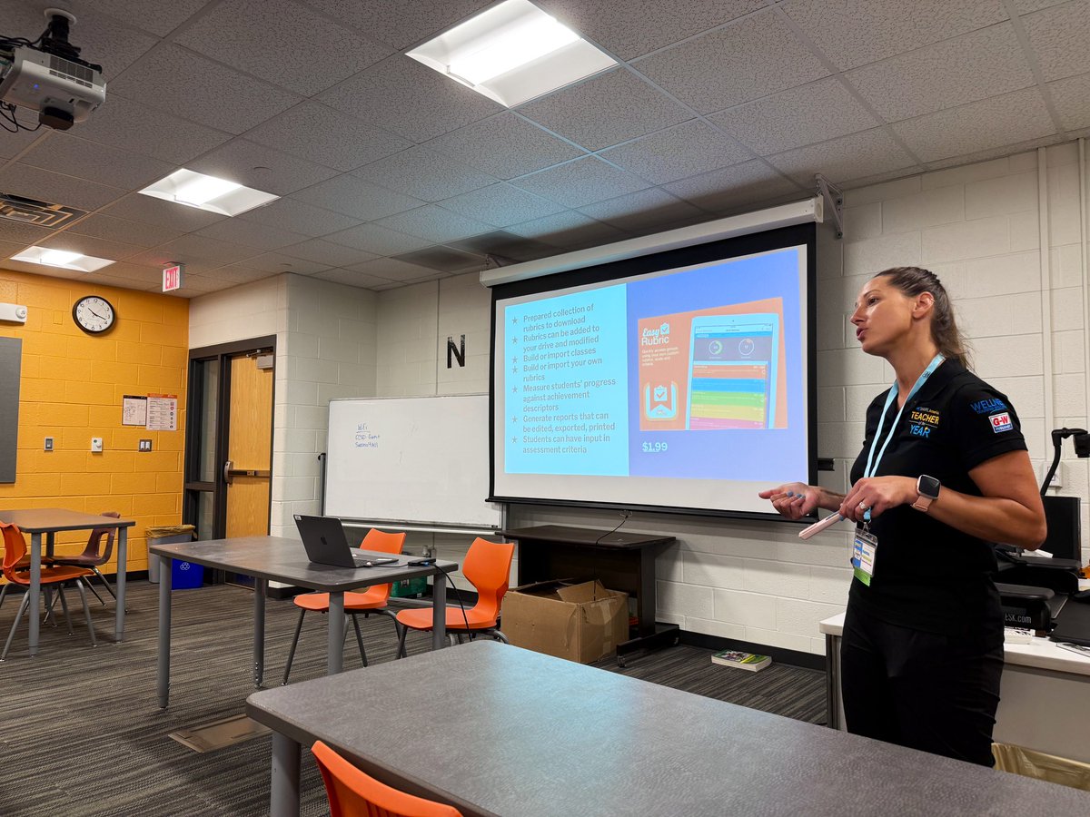 Midwest district HS TOY and #SHAPEIowa25 featured presenter Dr. Maria Pessman dropping tons of useful tips and tools during her Tech Tools in PE session! She shared time tested and cutting edge apps and programs to make your teaching life easier. Thank you for sharing!