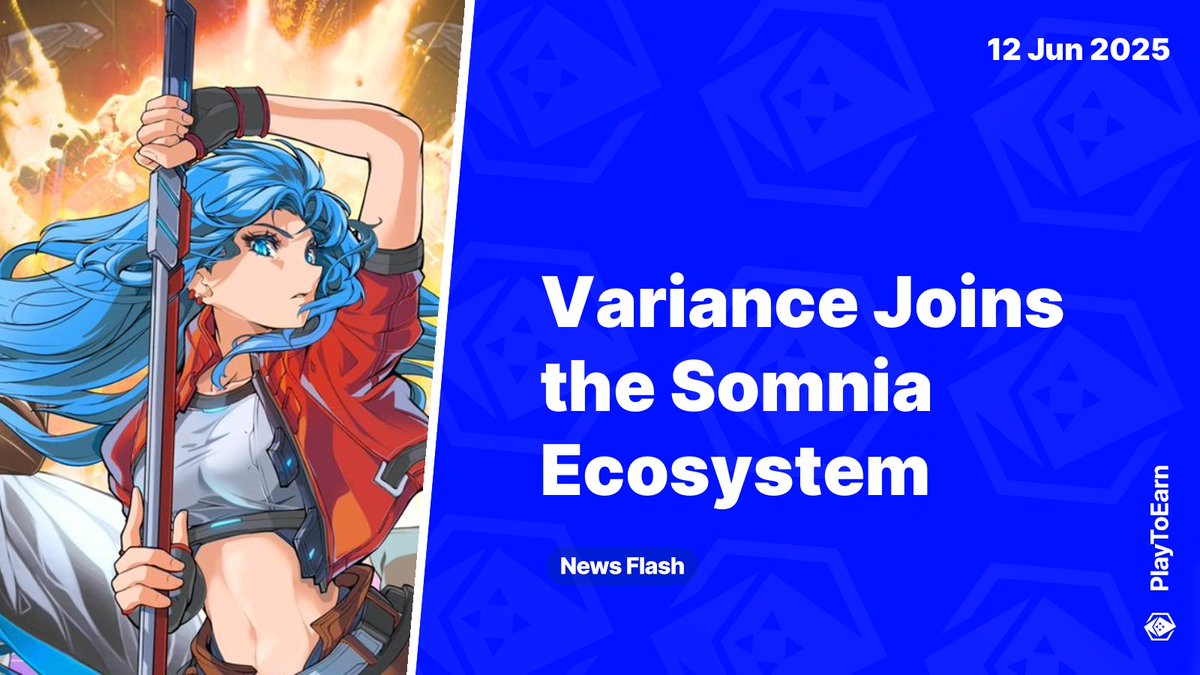 PlayToEarn's tweet photo. Variance Joins the Somnia Ecosystem Ahead of July Playtest 🎮

🔀@playvariance is now part of @Somnia_Network, paving the way for its upcoming open playtest in July. New features like multiplayer, mobile, and console builds are in the works

Read more 🧵