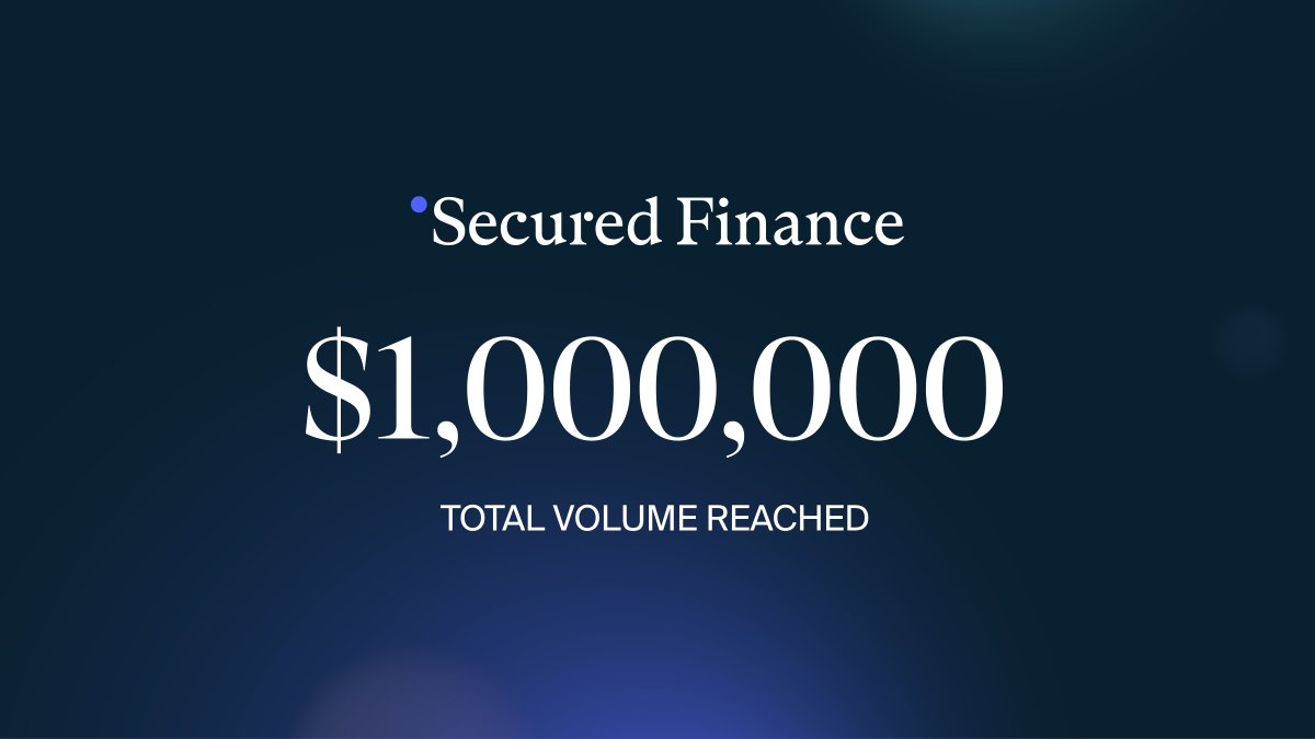 Secured Finance's lending platform has reached a cumulative trading volume of $1M! 🚀

Thank you to everyone in the community who always supports us.

Let’s aim for the next milestone together! 🔥

defillama.com/protocol/dexs/…