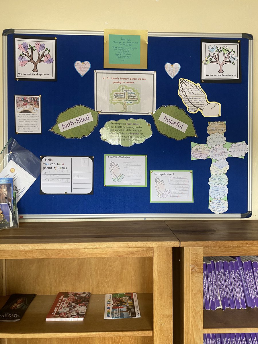 stdavidsrc2017's tweet photo. Sharing our responses to our virtues’Faith-filled’ and ‘Hopeful’ with our parish community #fairh #virtues @catholiccwmbran https://t.co/WDVtw22Jtx