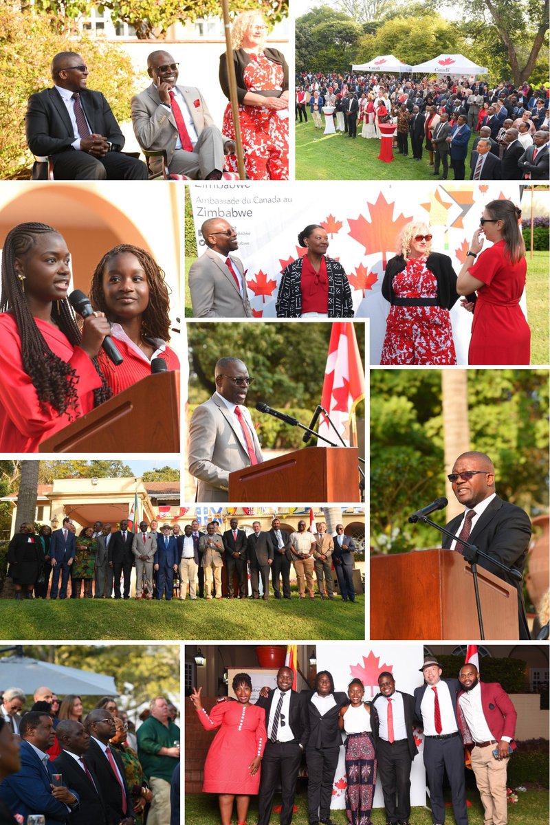 A most special Canada Day this year in Harare as we celebrate Canada’s successes in🇿🇼&amp; deep attachment to our sovereignty, with trusted partners &amp; friends. 
Merci à nos amis au Zimbabwe venus célébrer en grand nombre, parés de leurs meilleurs habits aux couleurs du Canada🇨🇦🤝🇿🇼🎊