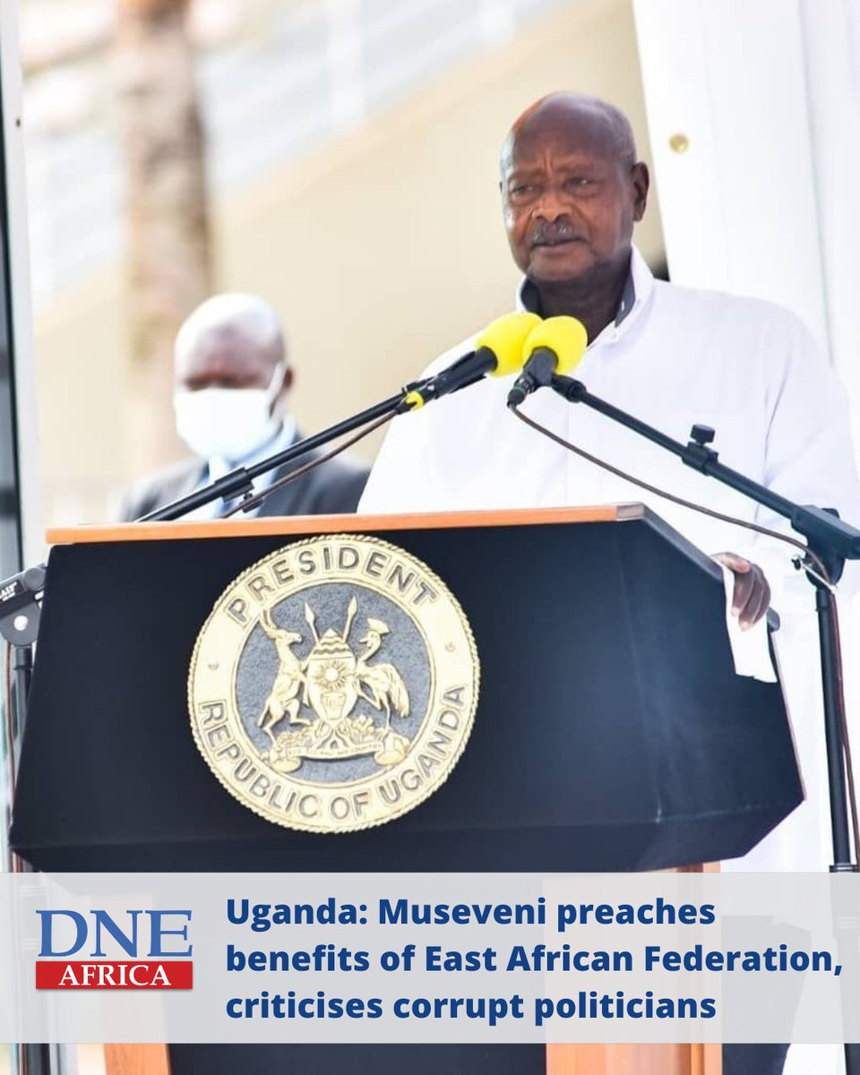 Uganda: Museveni preaches benefits of East African Federation, criticises corrupt politicians

Read more: shorturl.at/SRlcV