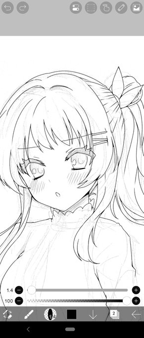 【wip】とりあえずサクッと線画終わり。 