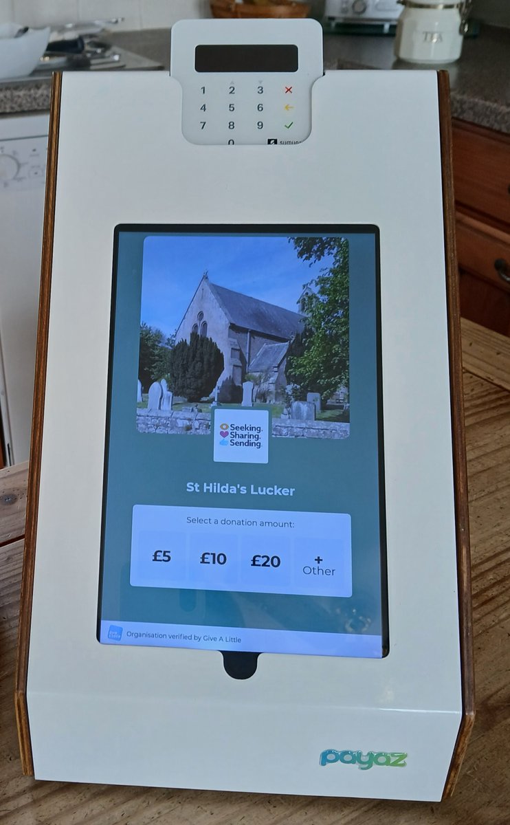 A joy to spend time with Brenda from Lucker today - dedicated CW, treasurer, &amp; synod rep amongst other things! We set up a contactless machine and spent time thinking about other ways to grow generosity and giving. So grateful for Brenda and her generous hospitality today! 🍰🥗🧃