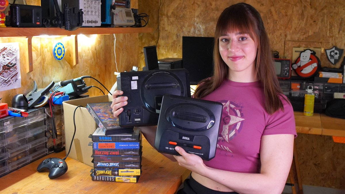 EleonoraSayaka's tweet image. Spotted two Sega Mega Drives near the trash at a flea market, I couldn’t just leave them there. So I tried to bring them back to life 🔧 Ever owned a Mega Drive? 🕹️Repair video: youtu.be/ZXHaEBBqF9s