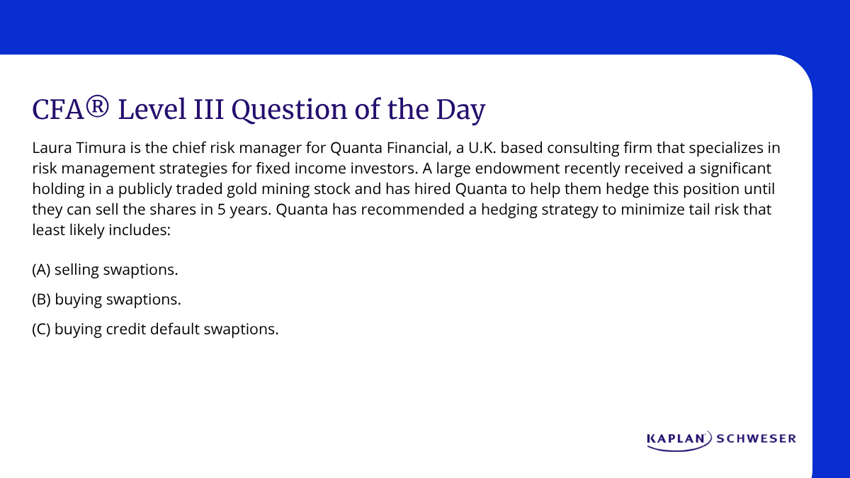 Let us know what you think the answer is below! Check it here: bit.ly/3VfFRbD
 #CFAExam