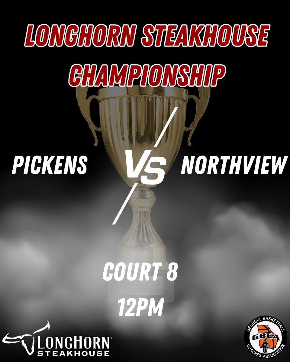 GBCA Girls Live Event (@girlsgbcalive) on Twitter photo Championship time! ๐๐ฅ
Itโs Pickens vs. Northview for the <a href="/LongHornSteaks/">LongHorn Steakhouse</a> Championship โ whoโs taking the trophy home?
๐ Court 8
๐ 12PM Tip-Off
Letโs finish strong! ๐ช
#GBCAGirlsLive Championship time! ๐๐ฅ
Itโs Pickens vs. Northview for the <a href="/LongHornSteaks/">LongHorn Steakhouse</a> Championship โ whoโs taking the trophy home?
๐ Court 8
๐ 12PM Tip-Off
Letโs finish strong! ๐ช
#GBCAGirlsLive