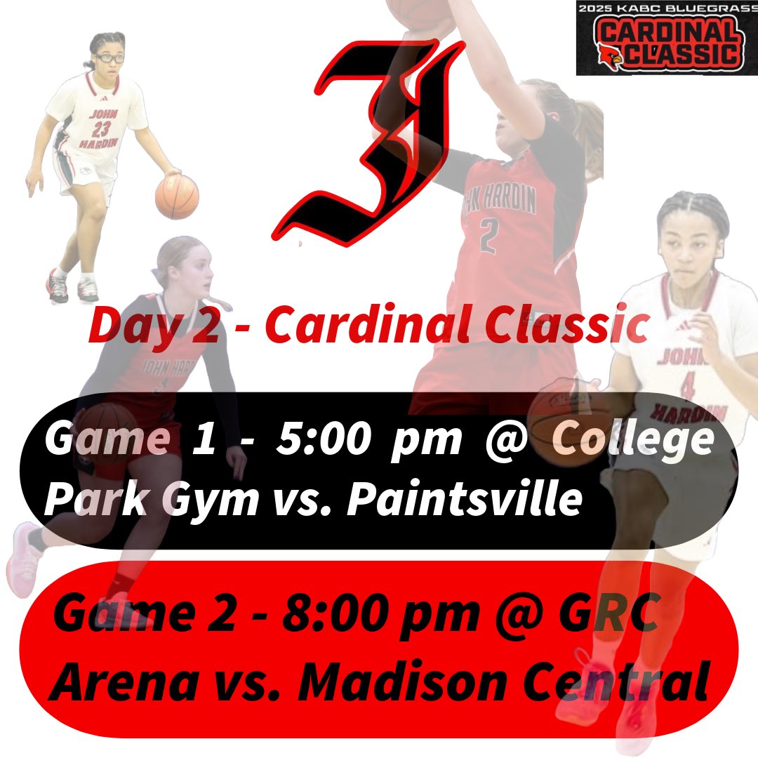 JOHN HARDIN LADY ๐ (@jhgirlsbball) on Twitter photo ๐ Day 2 <a href="/cardinal_classc/">Bluegrass Cardinal Classic</a> College Coaches, come check out John Hardin again! ๐ Day 2 <a href="/cardinal_classc/">Bluegrass Cardinal Classic</a> College Coaches, come check out John Hardin again!