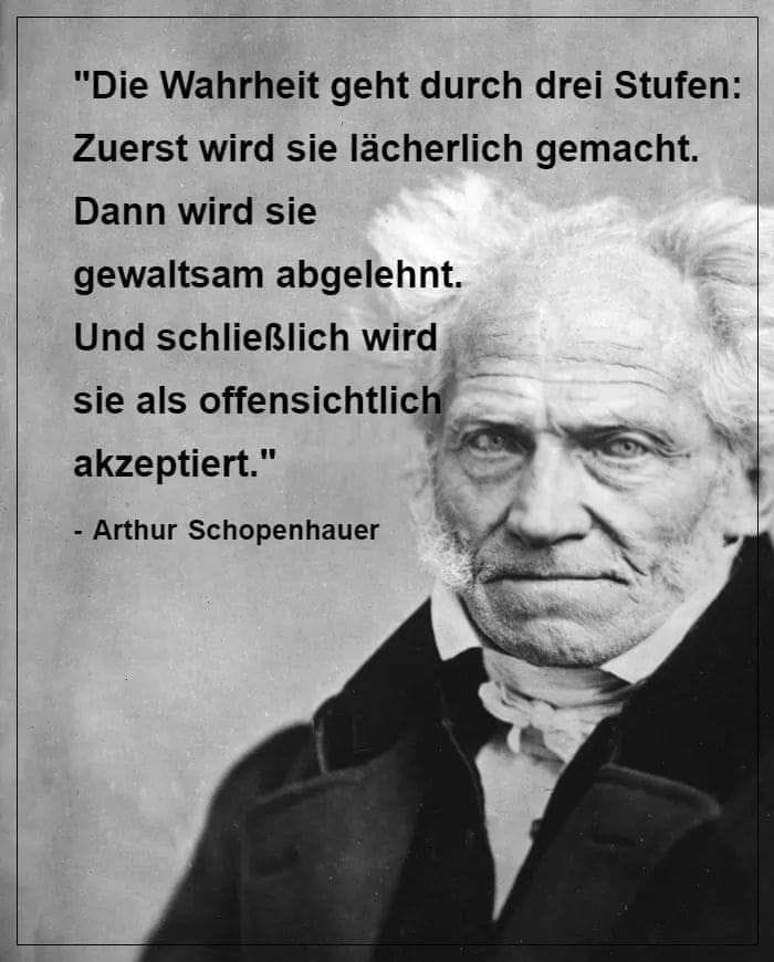 “Alle waarheid doorloopt drie stadia: eerst wordt ze belachelijk gemaakt; vervolgens ondervindt ze hevige tegenstand en ten slotte wordt ze als vanzelfsprekend geaccepteerd.” Is dit ook zo voor coronavaccins?

Lees verder 👇