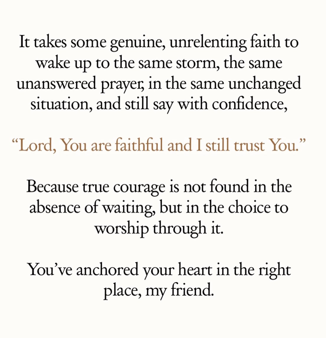 Who you become in the storm, in the waiting- is more important to God than what He will bless you with. 

Isaiah 40:31-“Those who wait on the Lord renew their strength.”

Let Him mold you. 
Let Him discipline you. 
Let Him remove anything in you that doesn’t align with His will.
