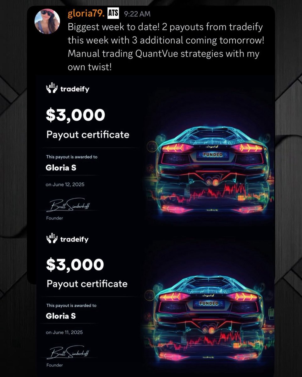 getquantvue's tweet image. Congrats to some of our ATS clients on their recent payouts!! 👏