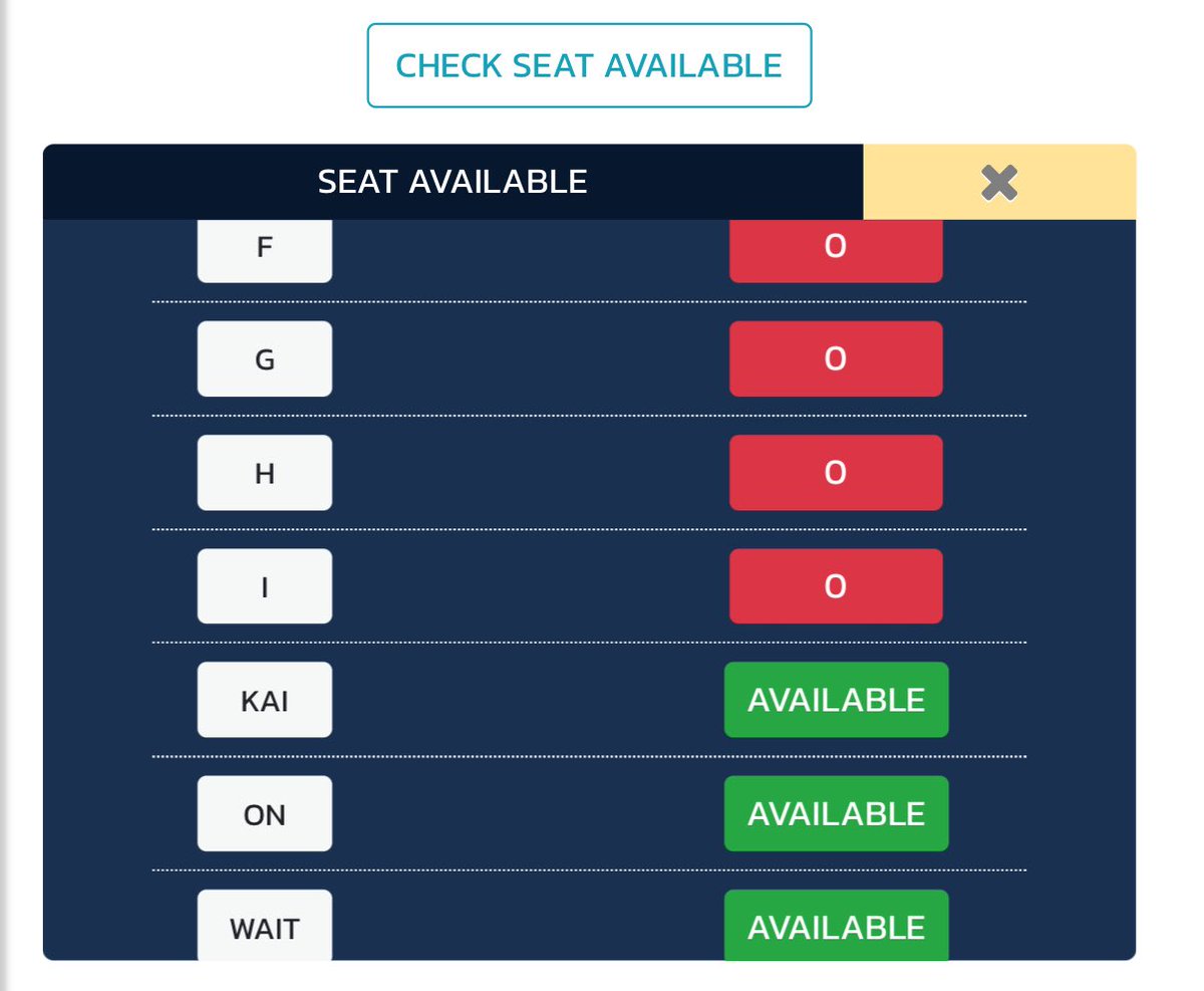 เกิดอะไรขึ้นกะแอ๋ว 555555555
บัตรนั่งหมดเกลี้ยง เหลือแต่บัตรยืน
รู้อายุและพลังของข้อเข่าเลยนะคับ 
#KAI_KAION_IN_BANGKOK