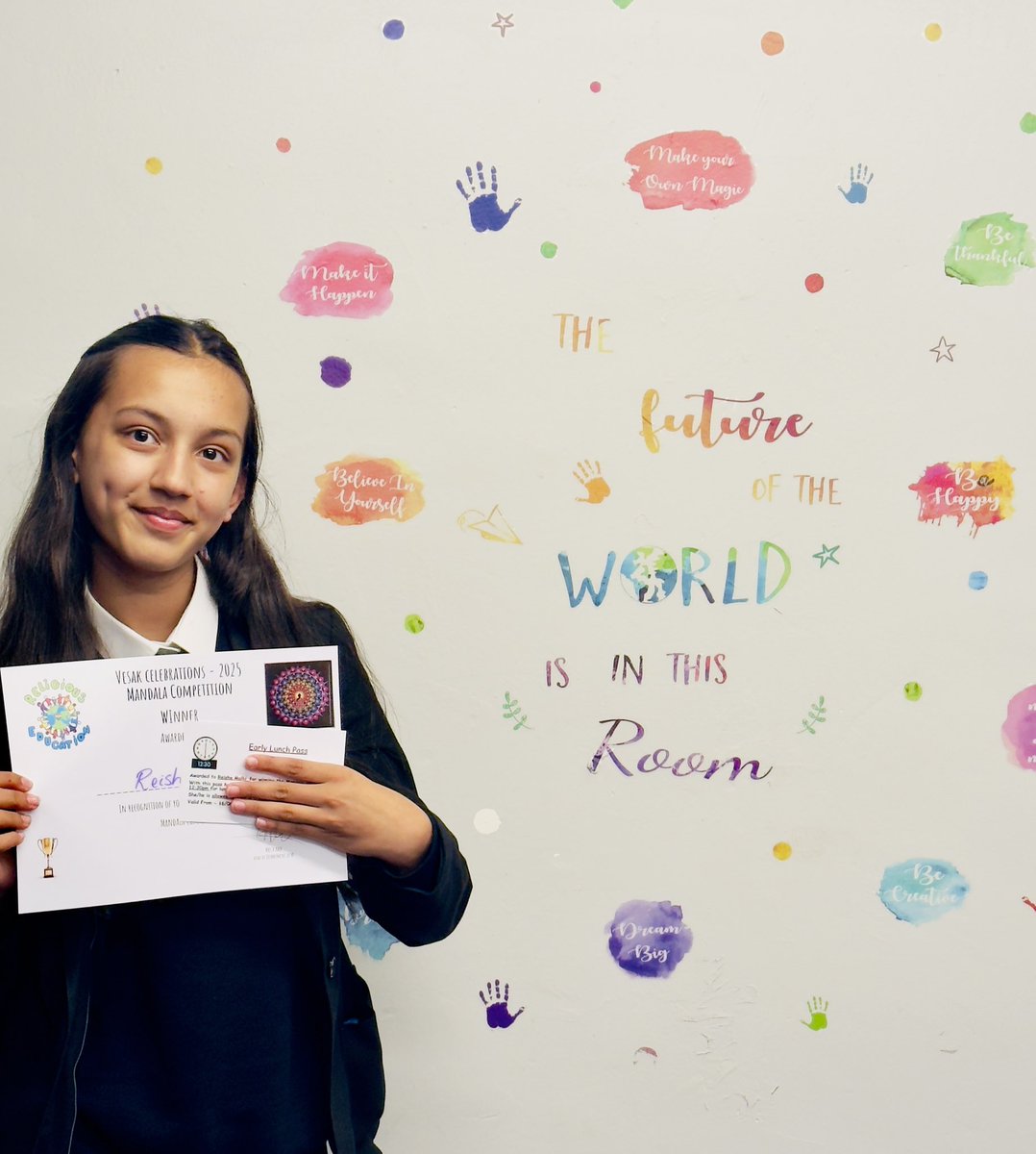 🎉 Congratulations to the winners of the Mandala Competition! Your creativity and attention to detail were truly impressive. Well done to all who took part! 🖌️🌀 #MandalaArt #StudentCreativity