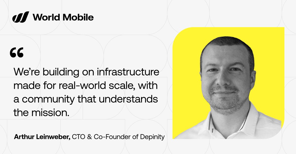wmchain's tweet image. Some builders wait for the right conditions.
Arthur helped build them from scratch.
As CTO and Co-Founder of @Depinity_io, Arthur has been part of World Mobile from day one , writing code, solving edge-case problems, and scaling tools for real-world use.
Now, Depinity is…