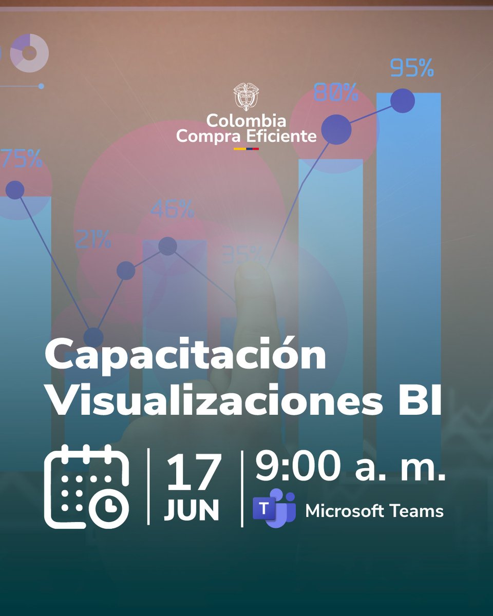 colombiacompra's tweet image. 🚨 ¡Atención equipo técnico y analítico!
Este 17 de junio a las 9:00 a. m. tenemos capacitación sobre visualizaciones BI.
Conecta tus datos con mejores decisiones.
🖥️ Vía Teams
events.teams.microsoft.com/event/834f3f6a…
#DatosQueTransforman #ContrataciónPública