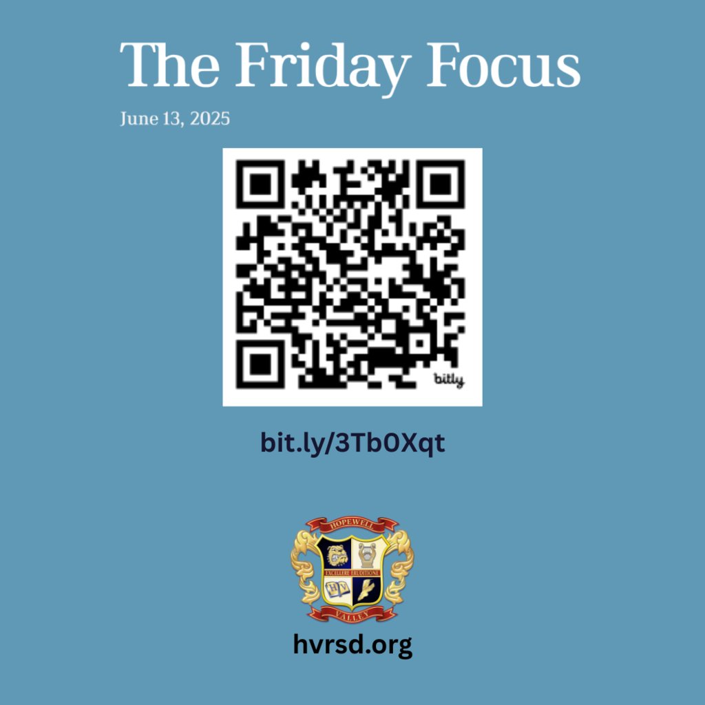 This week's Friday Focus is here!  

Use this link to read it:  bit.ly/3Tb0Xqt 

This is the last Focus of the school year! Have a great summer!

-The Focus Crew