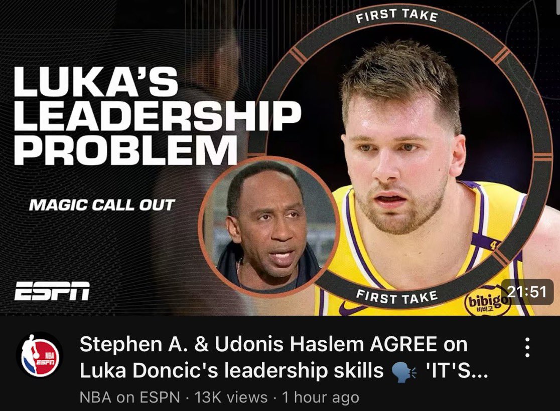 I PROMISE if Luka was in the finals, shai would NOT have any segments on espn or any mainstream media 
🤷🏽‍♂️