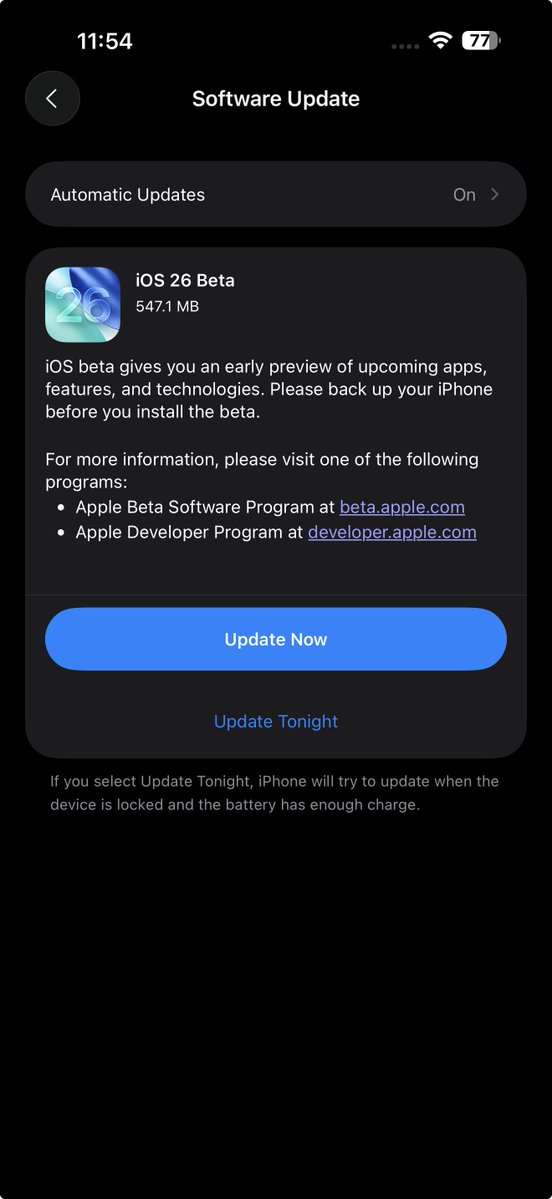 Apple has released a new version of iOS 26 Beta