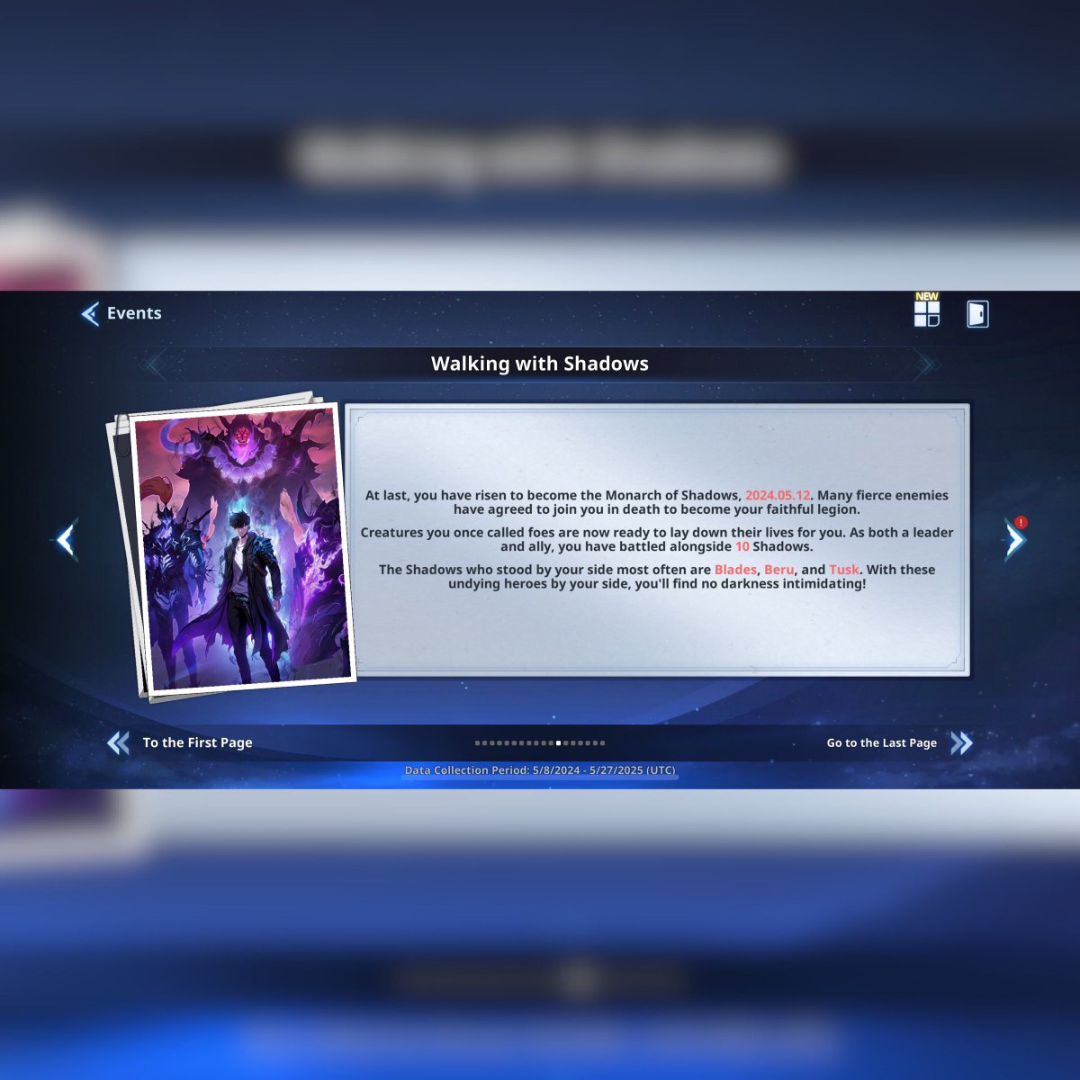 1st #Anniversary #ThankYouLetter in #SoloLevelingArise (Part 3/5).

#SungJinwoo #Jinwoo #SoloLeveling #aura #Solo #Leveling #OnlyILevelUp #SLV #SL #Hunter #mobileGame #iOS #Jahrestag <a href="/sololeveling_pr/">アニメ『俺だけレベルアップな件』公式</a> <a href="/SoloLevelingTV/">Solo Leveling</a> <a href="/Sololv_ARISE_GL/">Solo Leveling:ARISE | Official Page</a> <a href="/SLANewsEN/">Solo Leveling:ARISE - News</a>