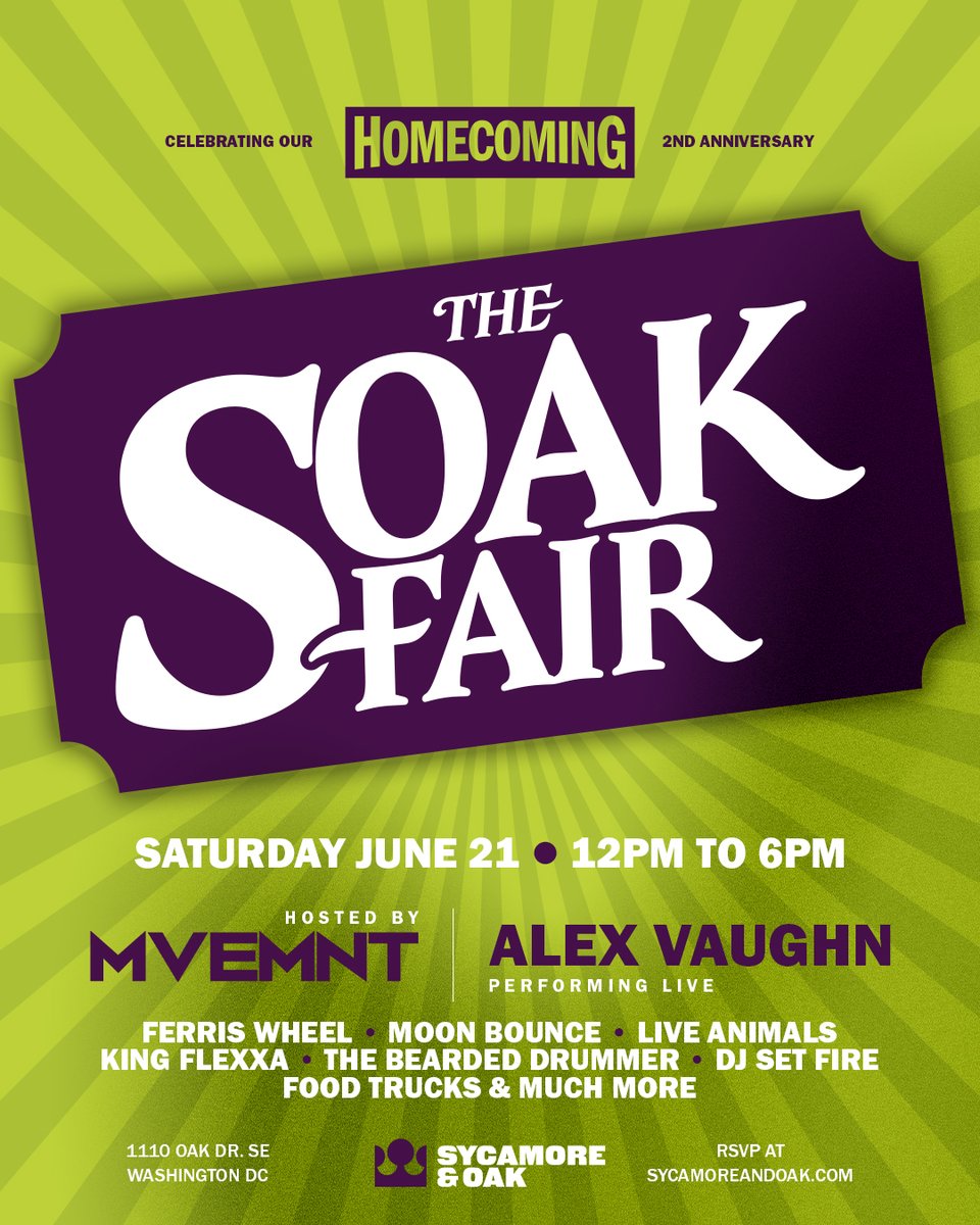 Sycamore & Oak (@sycamoreoak) on Twitter photo Cheers To Two Years! Our Homecoming Celebration is almost here and man, do we have a lineup! 
More special guests coming soon! 👀 Cheers To Two Years! Our Homecoming Celebration is almost here and man, do we have a lineup! 
More special guests coming soon! 👀