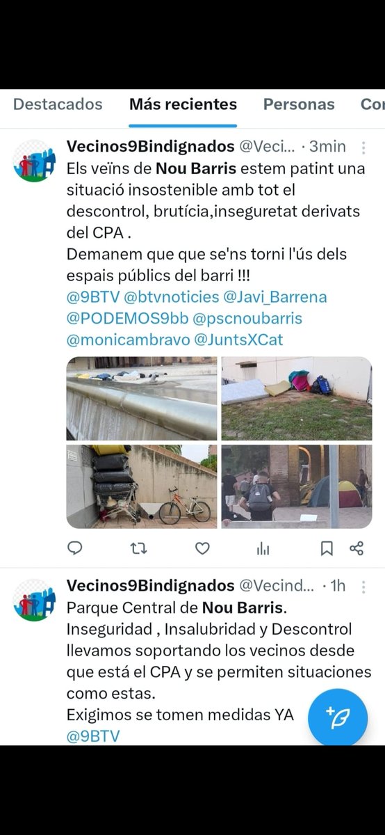 Murphy33333's tweet photo. @enoticies_cast por si te interesa difundir el problema que tenemos en nou barris con la delincuencia, suciedad etc.... Que tenemos con el centro de acogida que tenemos https://t.co/FuZW5Z9mWS