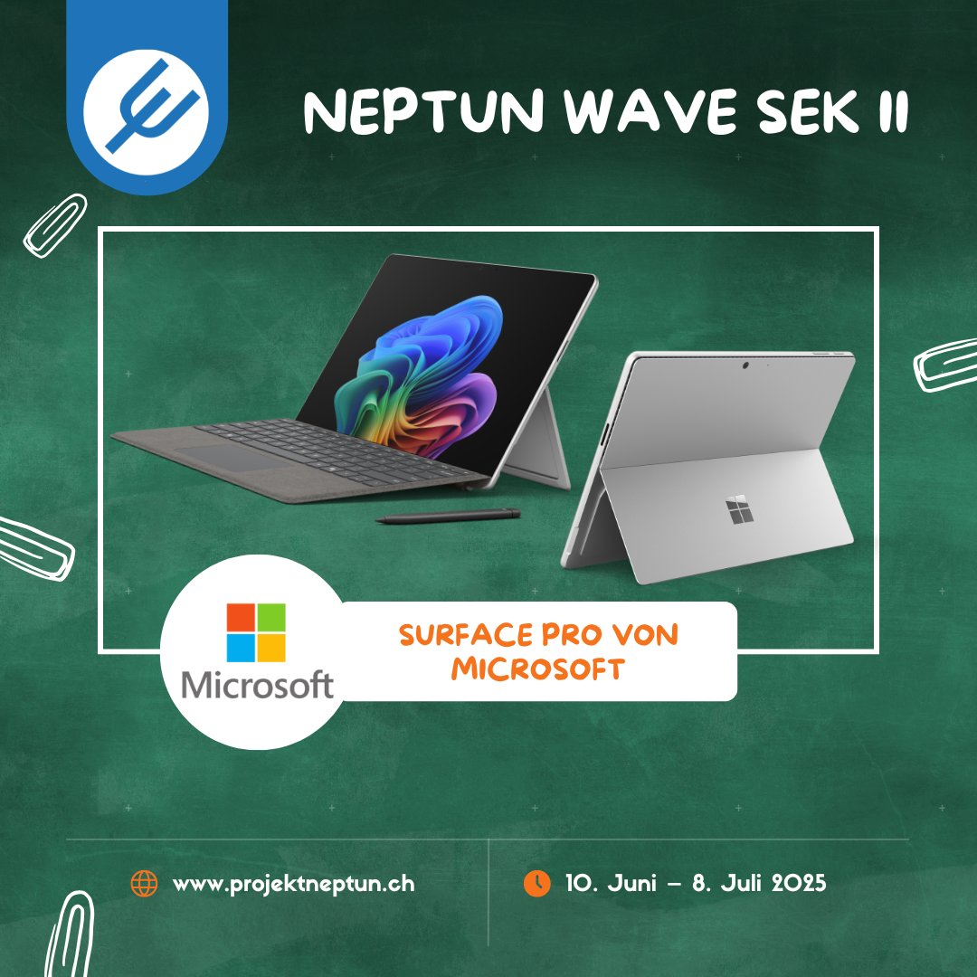 Entdecke unser vielfältiges Angebot an hochwertigen Laptops und Tablets für Schüler:innen, Lernende und Lehrpersonen der Schulstufe Sek II. 🌟

Folge einfach dem Link, oder besuche uns auf projektneptun.ch
👉️ bit.ly/25p4neptun-x-o…