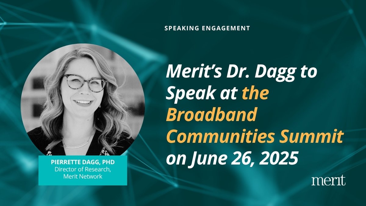 Join our Director of Research, Dr. Pierrette Dagg, at the Broadband Communities Summit on June 26 as she presents on "Building Digital Skills: How communities can capitalize on the opportunity of AI."

terrapinn.com/conference/bro…

#BroadbandSummit2025 #DigitalSkills #MeritNetwork