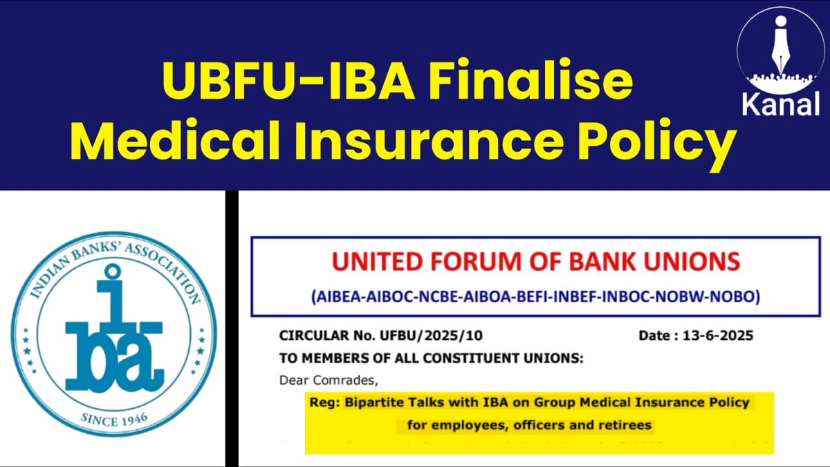 kanalmedia23's tweet image. Revised medical policy finalised after UFBU–IBA talks aims to shield bank staff from exploitative billing, but inflation concerns remain.

Read More: thekanal.in/en-IN/details/…

Report by @SauravK1890

#UFBU #IBA #MedicalInsurance

@ChVenkatachalam @rupamsmail