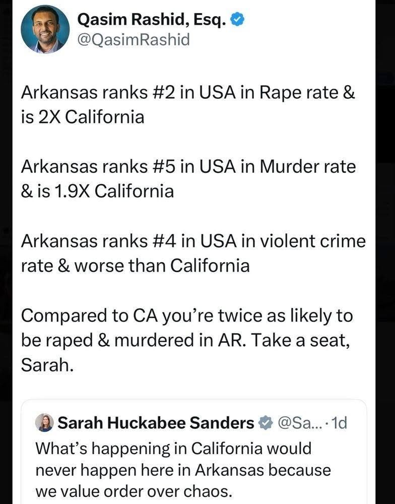 Oops <a href="/SarahHuckabee/">Sarah Huckabee Sanders</a>