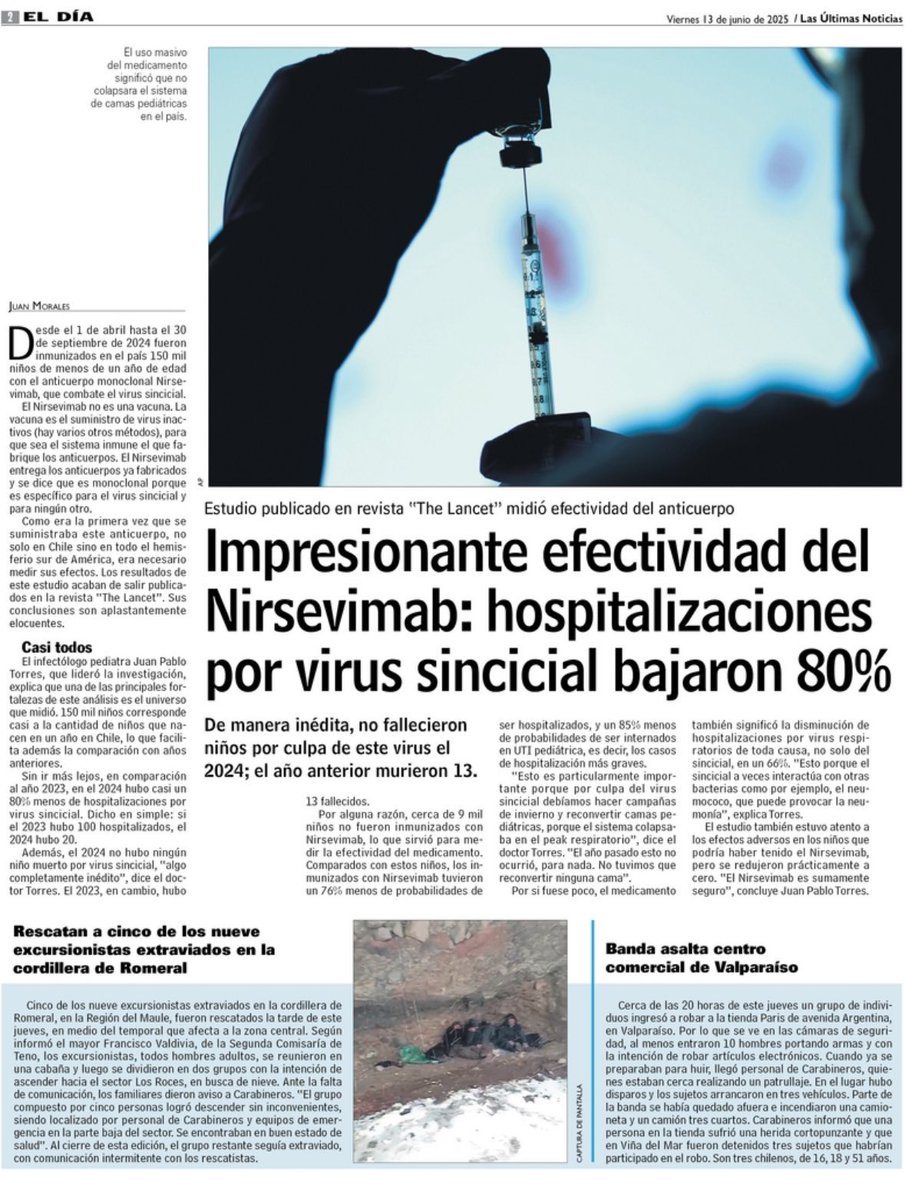 Francisco P. Chávez (@bioblogia) on Twitter photo De las cosas que se habla bien poco es del exito que ha tenido esta política publica del <a href="/ministeriosalud/">Ministerio de Salud</a>. Que casi no tengamos hospitalizaciones por virus sincicial por segundo año consecutivo es de los mejores logros en salud de este gobierno. De las cosas que se habla bien poco es del exito que ha tenido esta política publica del <a href="/ministeriosalud/">Ministerio de Salud</a>. Que casi no tengamos hospitalizaciones por virus sincicial por segundo año consecutivo es de los mejores logros en salud de este gobierno.
